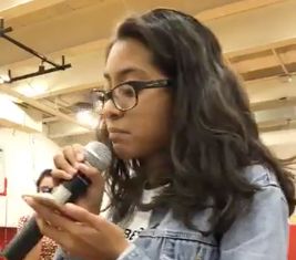 Giselle Mendez, a high school sophomore, took on her congressman during a weekend forum.