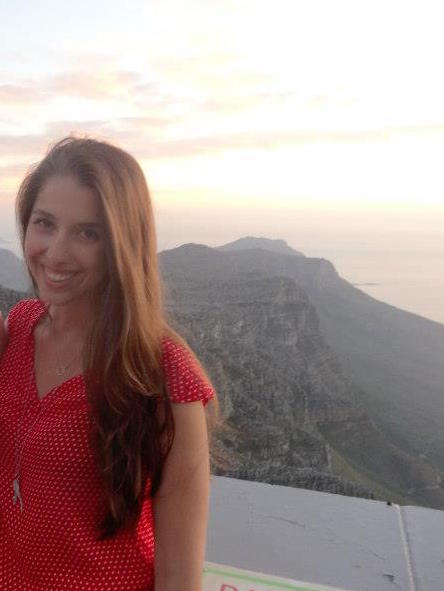 Rachel on Tabletop Mountain in Cape Town, South Africa.