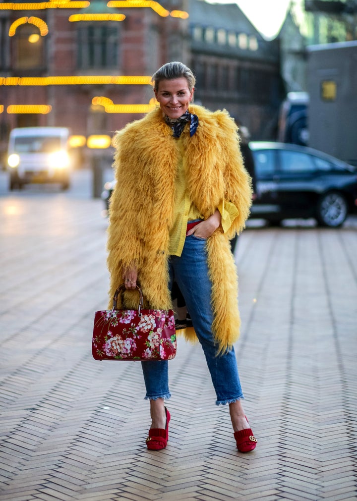 Channelling Big Bird never looked as chic as it did outside Copenhagen Fashion Week in 2016. 