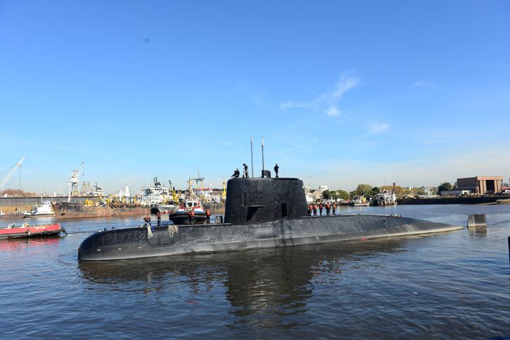 The Argentine military submarine ARA San Juan photographed in 2014