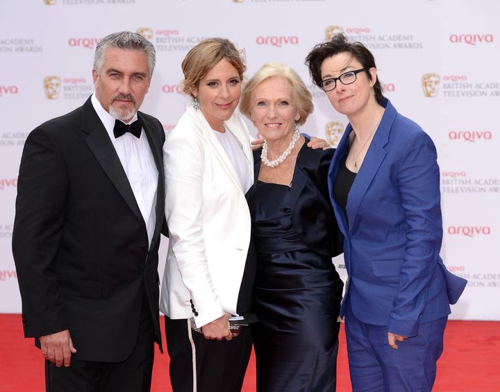 Paul with his former 'Bake Off' colleagues, Mel Giedroyc, Mary Berry and Sue Perkins.