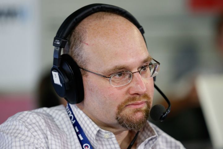 Glenn Thrush records an episode of "The Press Pool" on July 20, 2016. 