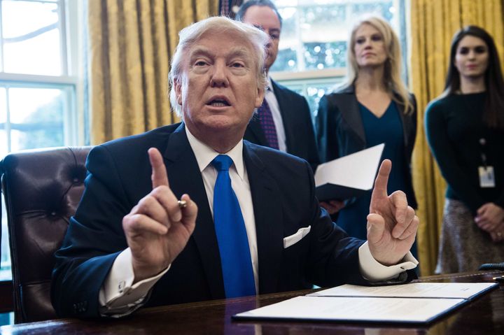 President Donald Trump signed an executive action in January meant to spur the construction of the Keystone XL and Dakota Access pipelines.