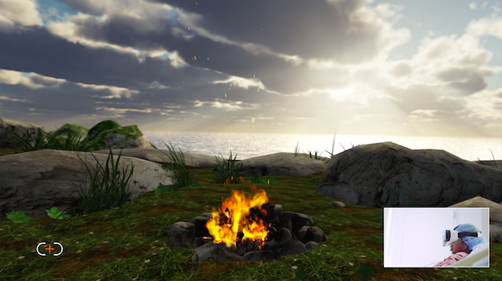 <p>Basic mobile VR apps like this one transport patients outside of the hospital.</p>