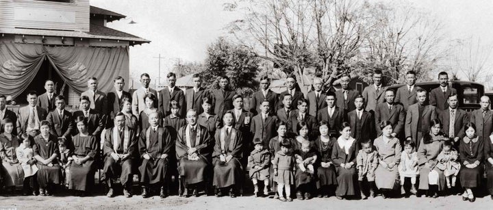 The congregation of Bakersfield Buddhist Church in Bakersfield, California, November 19, 1925.