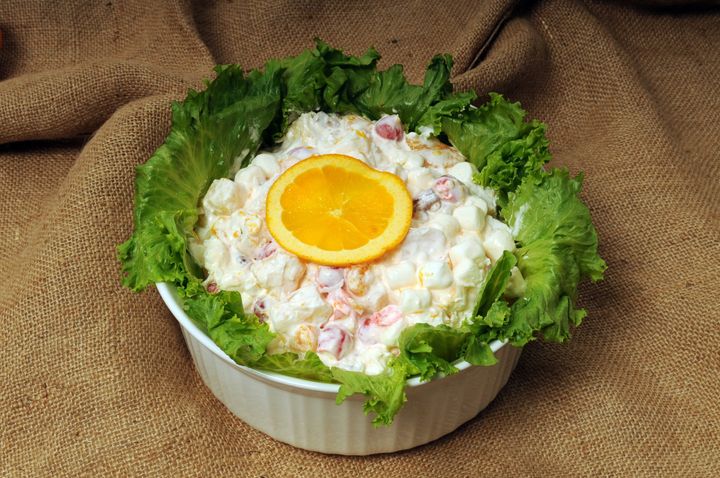 Ambrosia salad is not your typical salad. 