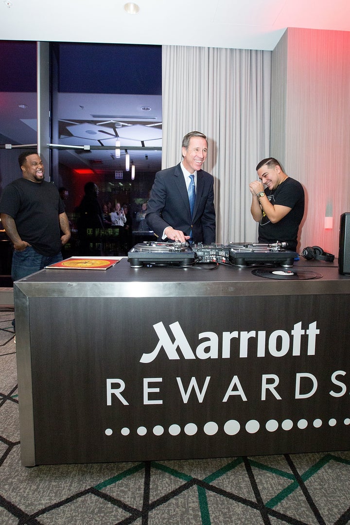 Marriott Rewards Moments Master Class “The Art of DJ” with DJ Terry Hunter, Arne Sorenson, and DJ Ruben aka Boi Jeanius at the Marquis Chicago.