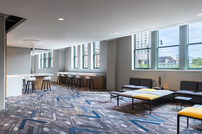 <p>American Book Company’s (ABC) breakout communal space at Marquis Chicago.</p>