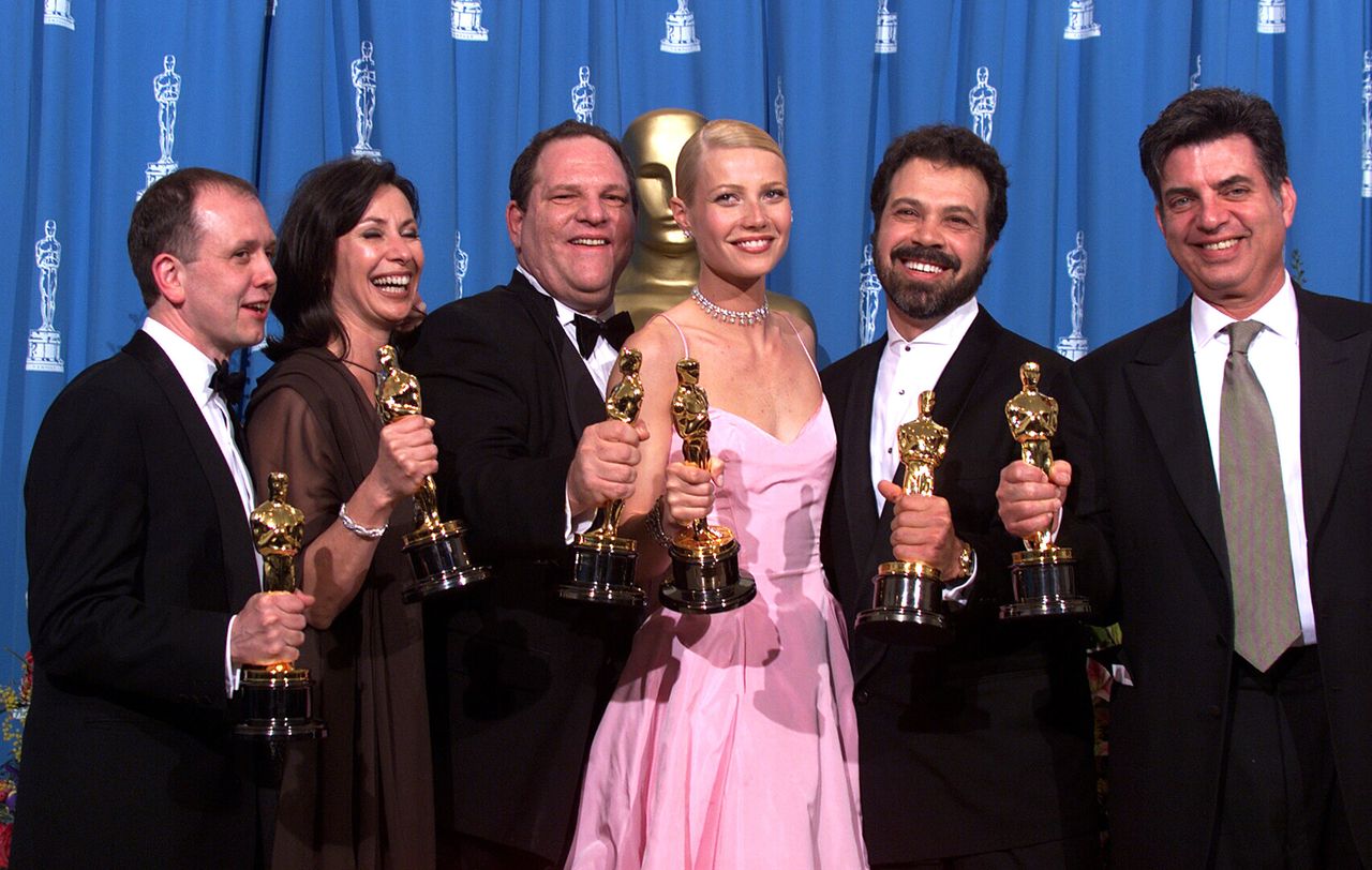 Harvey Weinstein and Gwyneth Paltrow celebrated at the Oscars in 1999, when "Shakespeare in Love" took Best Picture and Paltrow took Best Actress.
