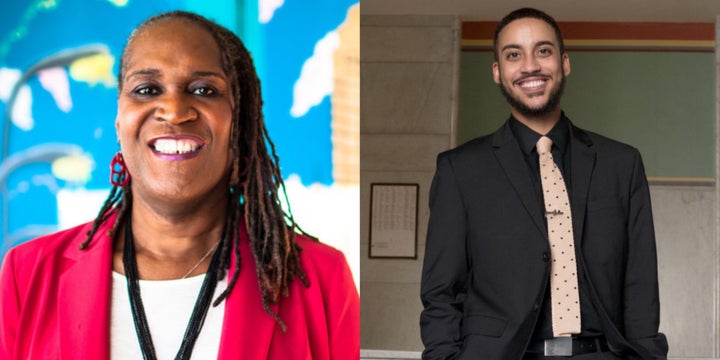<p>Minneapolis Councilmembers Andrea Jenkins and Phillipe Cunningham</p>