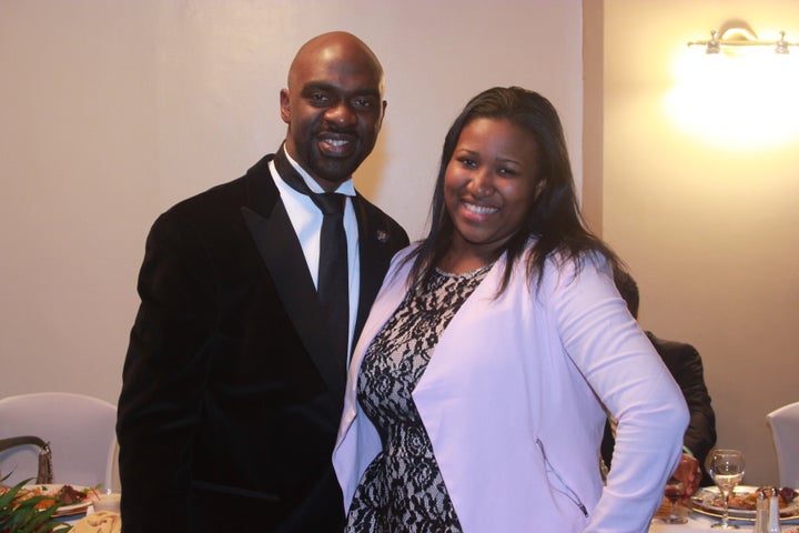 <p>With former client, Michael Blake, the New York State Assemblyman and the current Vice Chair of the Democratic National Convention</p>
