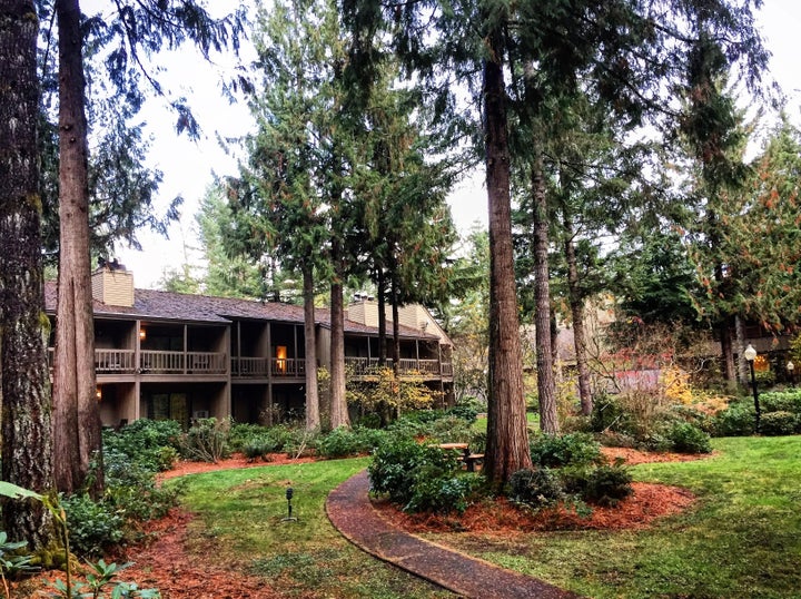 <p>The Resort at the Mountain is set in huge evergreen forests at the base of Mount Hood.</p>