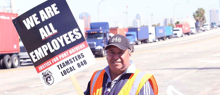 Photo from the Justice for Port Drivers campaign.