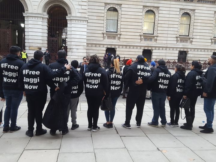 A protest was held in London, England to help raise awareness for Jaggi’s imprisonment.
