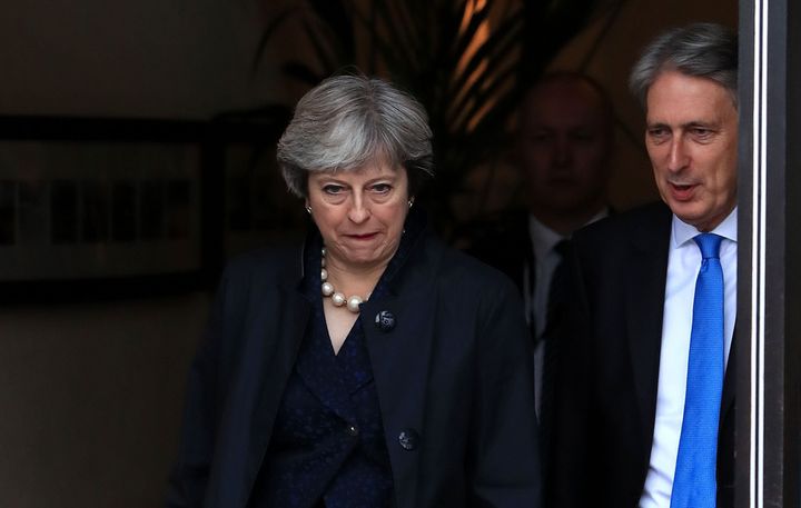 Theresa May with Chancellor Philip Hammond 