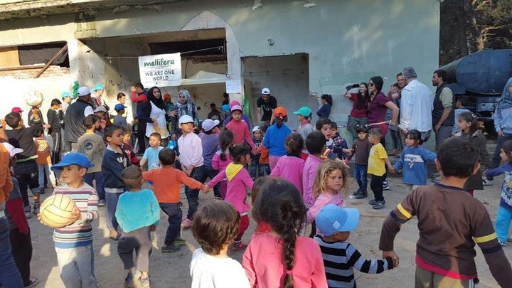 Children of the Ritsona Refugee Camp dance and play 