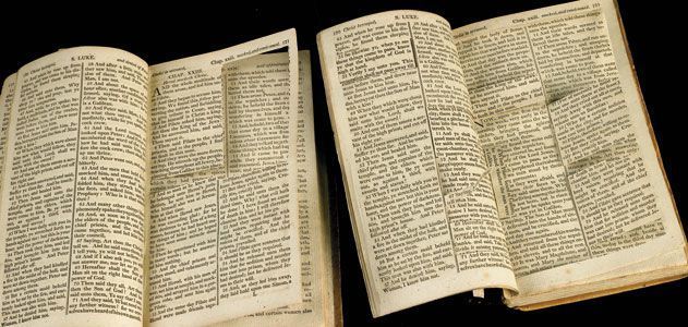 Thomas Jefferson cut and pasted to create his Bible