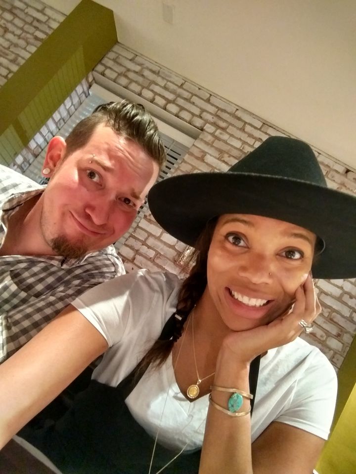<p>Micah & I taking a break from our cooking lesson on Day Two of the Camry Southern Road Trip: Savannah, GA.</p>