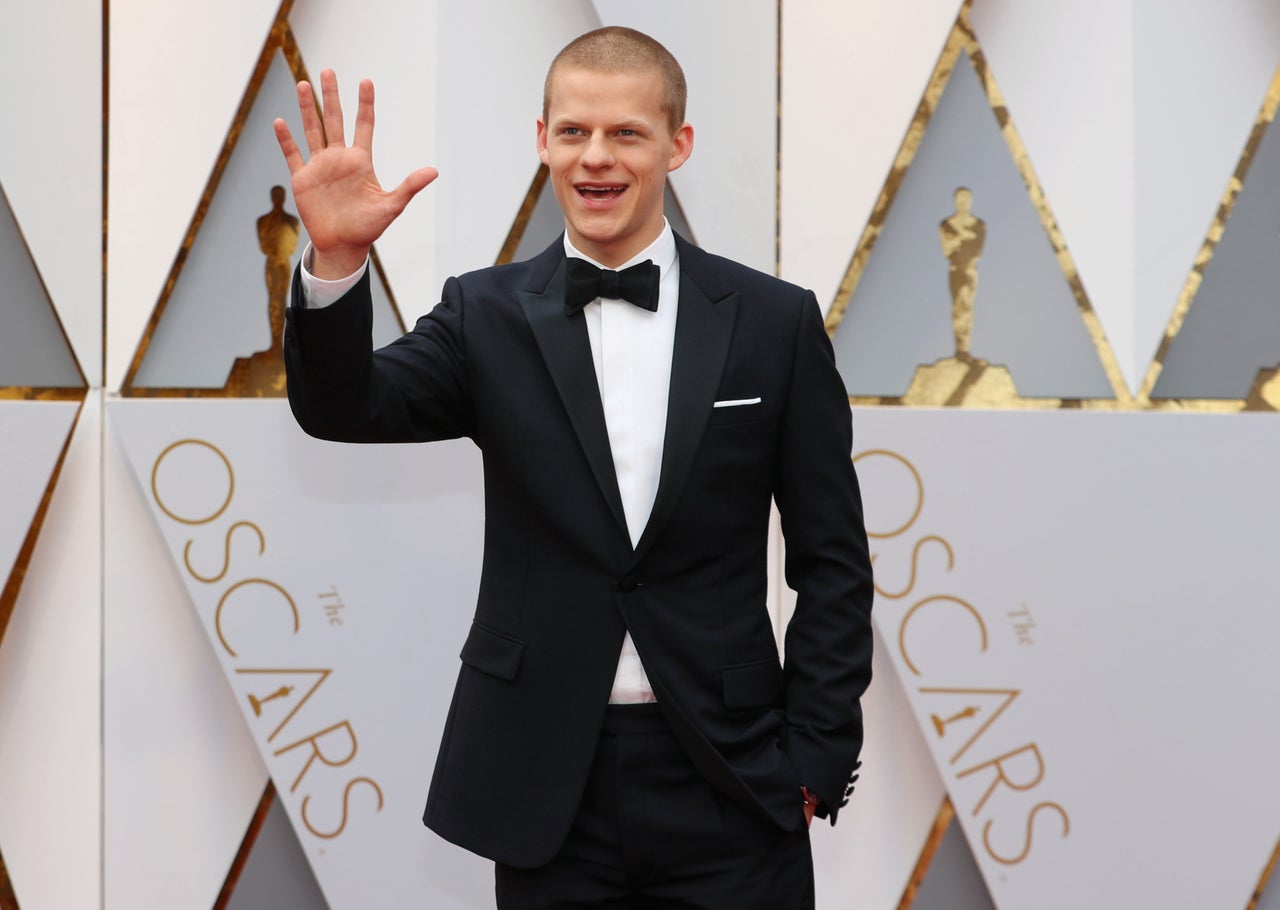 Lucas Hedges arrives at the Oscars on Feb. 26, 2017.