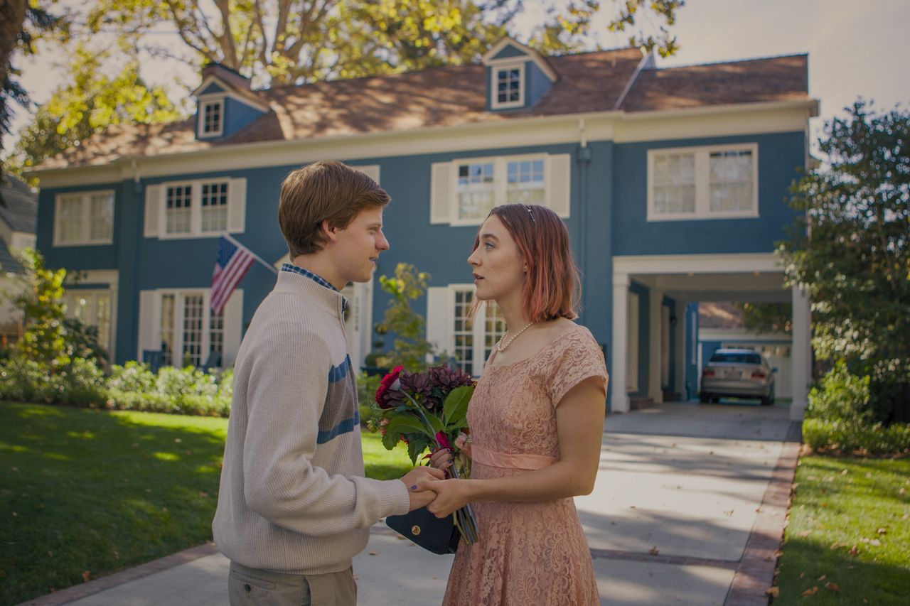 Lucas Hedges and Saoirse Ronan in "Lady Bird."
