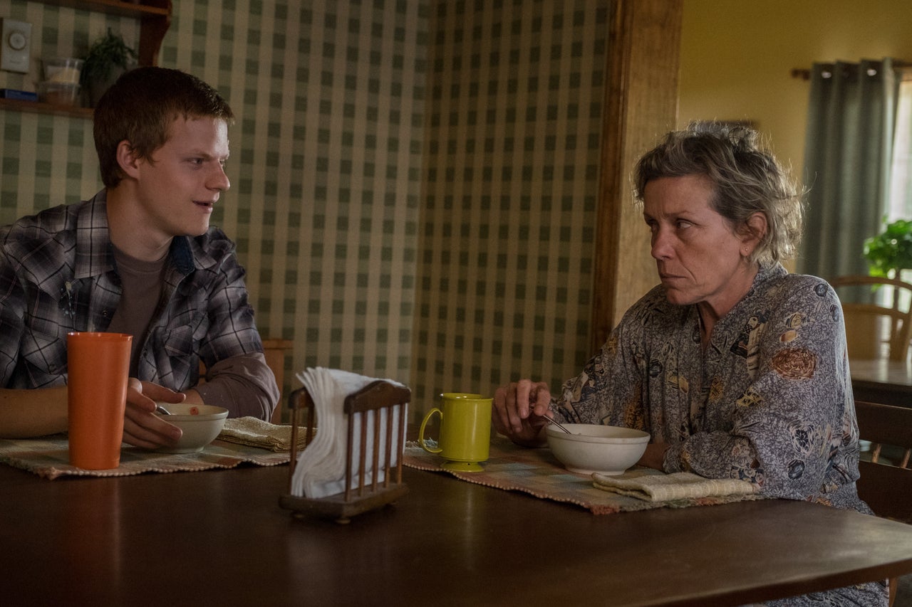 Hedges and Frances McDormand in "Three Billboards Outside Ebbing, Missouri."