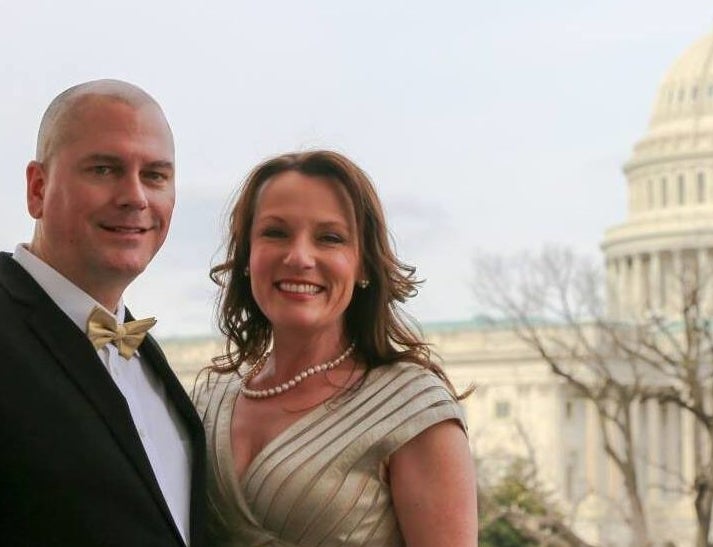 <p>Michael and Stephanie working in DC</p>