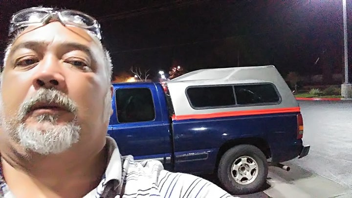 <p>Glenn Palachuk by the truck he calls home.</p>
