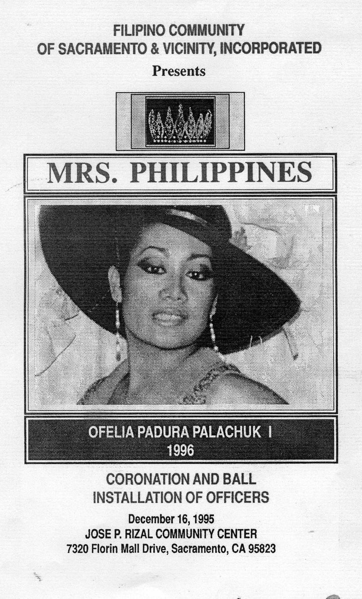 <p>Ofelia Palachuk “Mrs. Philippines,” 1996</p>