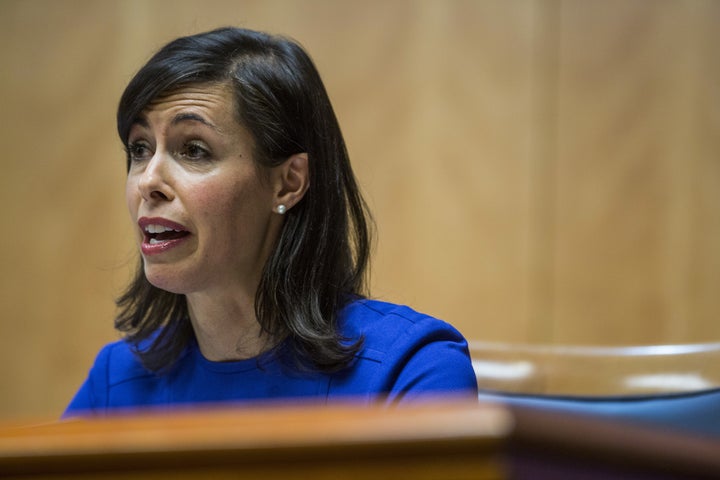 Jessica Rosenworcel speaks during an open meeting in Washington, D.C., last Thursday. 