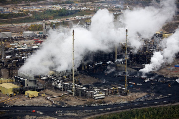 A tar sands operation near Fort McMurray, Alberta, as seen in 2014.