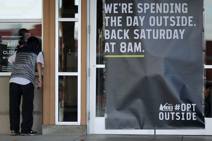 An REI store closed for Black Friday in Arcadia, California. 
