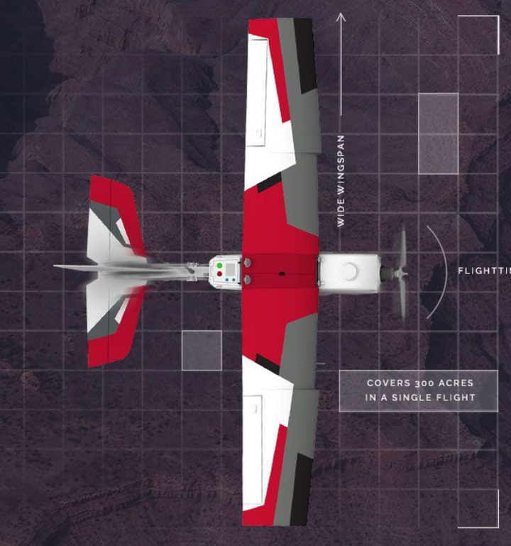 <p>An image of the PrecisionHawk drone at scale</p>