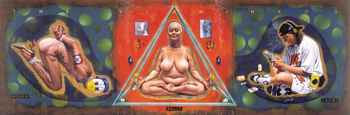 <p>Ashley Bickerton, <em>The Vlaminkos</em>, 1998. Photograph: Collection of The Museum of Modern Art, New York.</p>