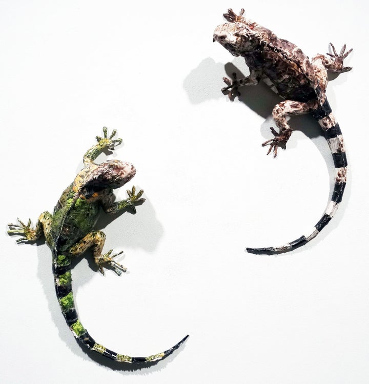 Will Kurtz, “Iguanas on a Wall”