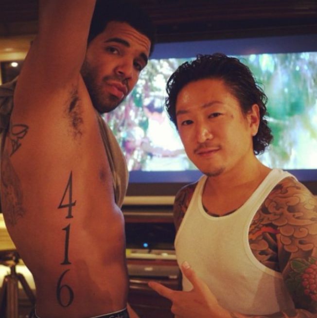 Drake's '416' tattoo