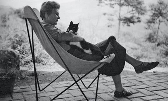Elizabeth Bishop at Samambaia, the house she shared with Lota de Macedo Soares in Petropolis, Brazil