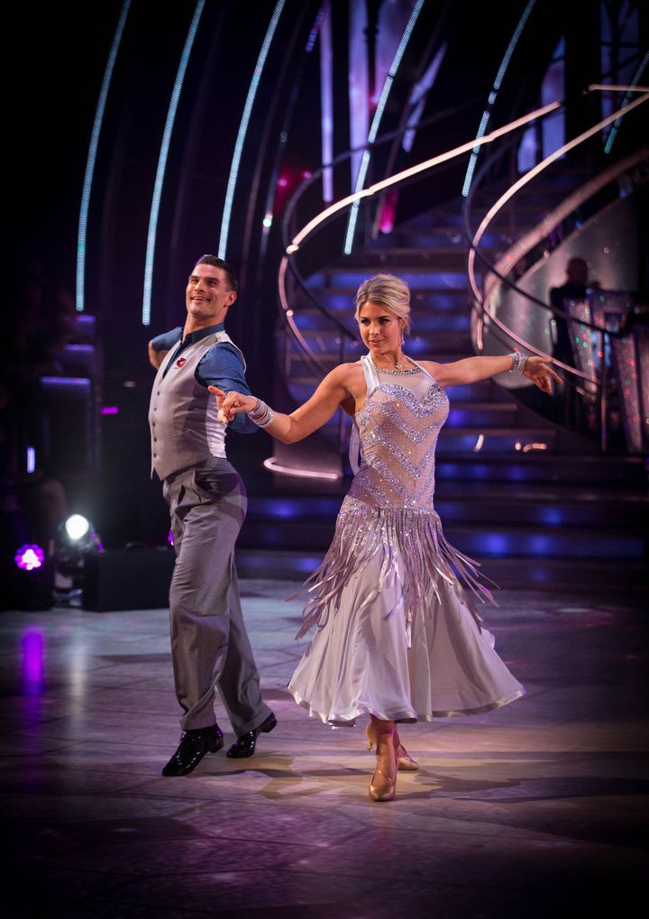 Aljaz with partner Gemma Atkinson