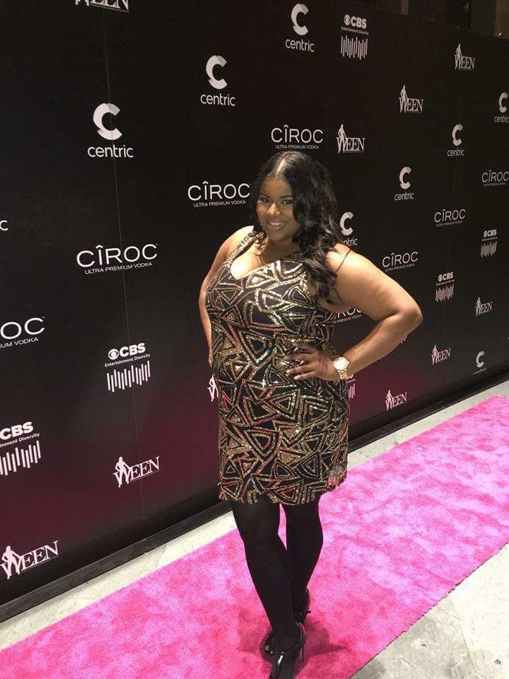 Syreta J. Oglesby strikes a pose after working the Pink Carpet at the 2015 WEEN Awards