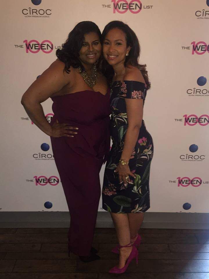 Syreta J. Oglesby shares a moment with Valeisha Butterfield-Jones, WEEN, co-founder at WEEN 100. 