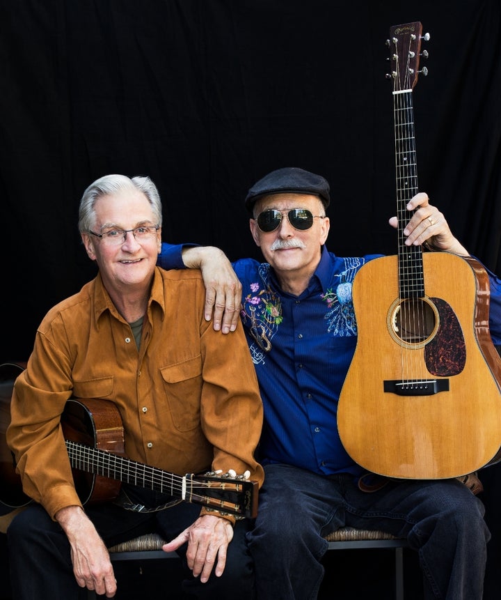 <p>Geoff Muldaur (l) and Jim Kweskin</p>