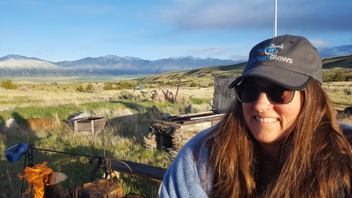 <p>At her ranch in Fish Creek, MT. “She felt the calling of the majestic vastness of the Northern Rockies.”</p>