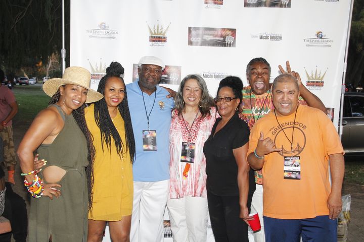 The MCA Records staff at the 2016 Music Industry Legends & Icons picnic. Left to right: Sheila Coates, Catrece Massey, A.D. Washington, Renee Givens, Cheryl Dickerson, Michael Nixon, Brian Samson