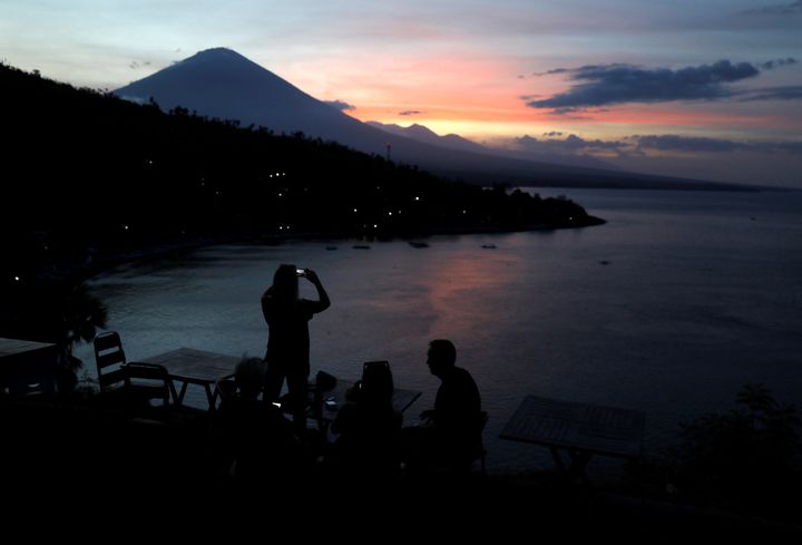 A more dormant view of Mount Agung taken at the beginning of October.