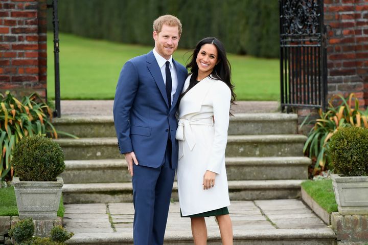 The couple appear outside Kensington Palace