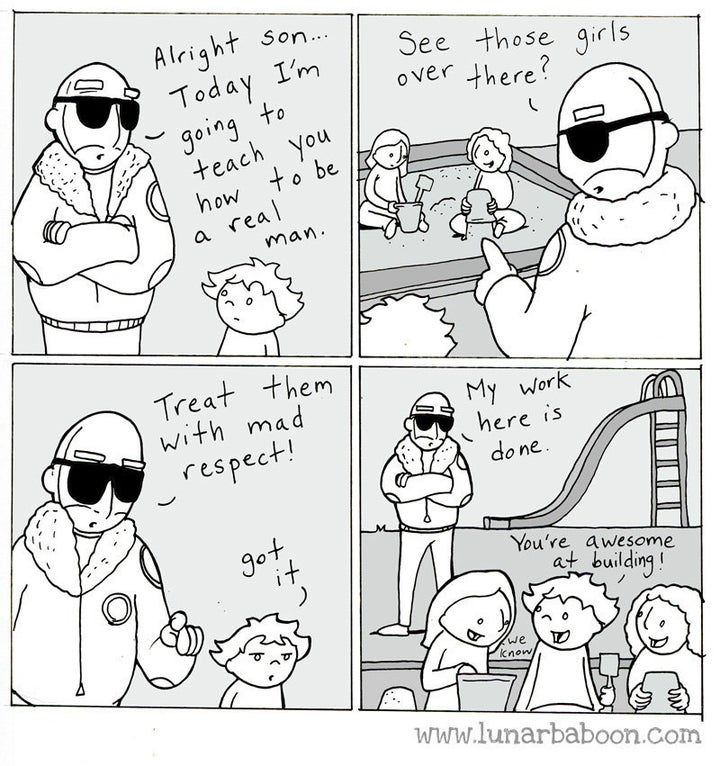 A Mighty Girl - Love this brilliant comic from Lunarbaboon about the power  of encouraging girls in all their interests -- including in the skilled  trades! Whether she wants to become a