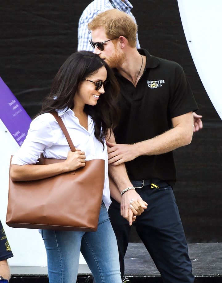 Close: Prince Harry and Meghan at the Invictus Games in September in Toronto 