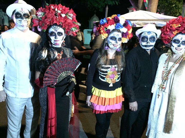 <p>Dia del los Muertos Celebrants</p>