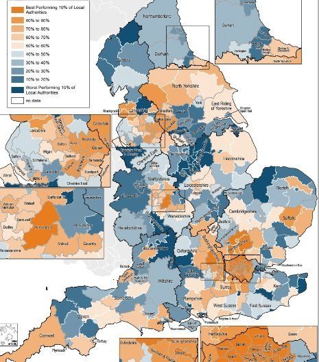 The 'postcode lottery' of social mobility: not a simple north-south, rich-poor divide.