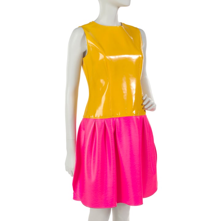 <p>Tiger Morse (attributed) Dress of vinyl, ca. 1965. Museum of the City of New York. Gift of Mrs. Peter Baumberger, 1984.</p>