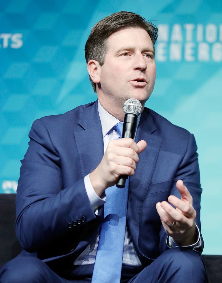 Phoenix Mayor Greg Stanton speaking on October 13, 2017 at the National Clean Energy Summit in Las Vegas. 